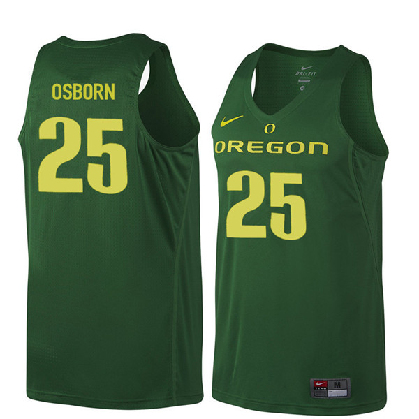 Men #25 Luke Osborn Oregon Ducks College Basketball Jerseys Sale-Dark Green